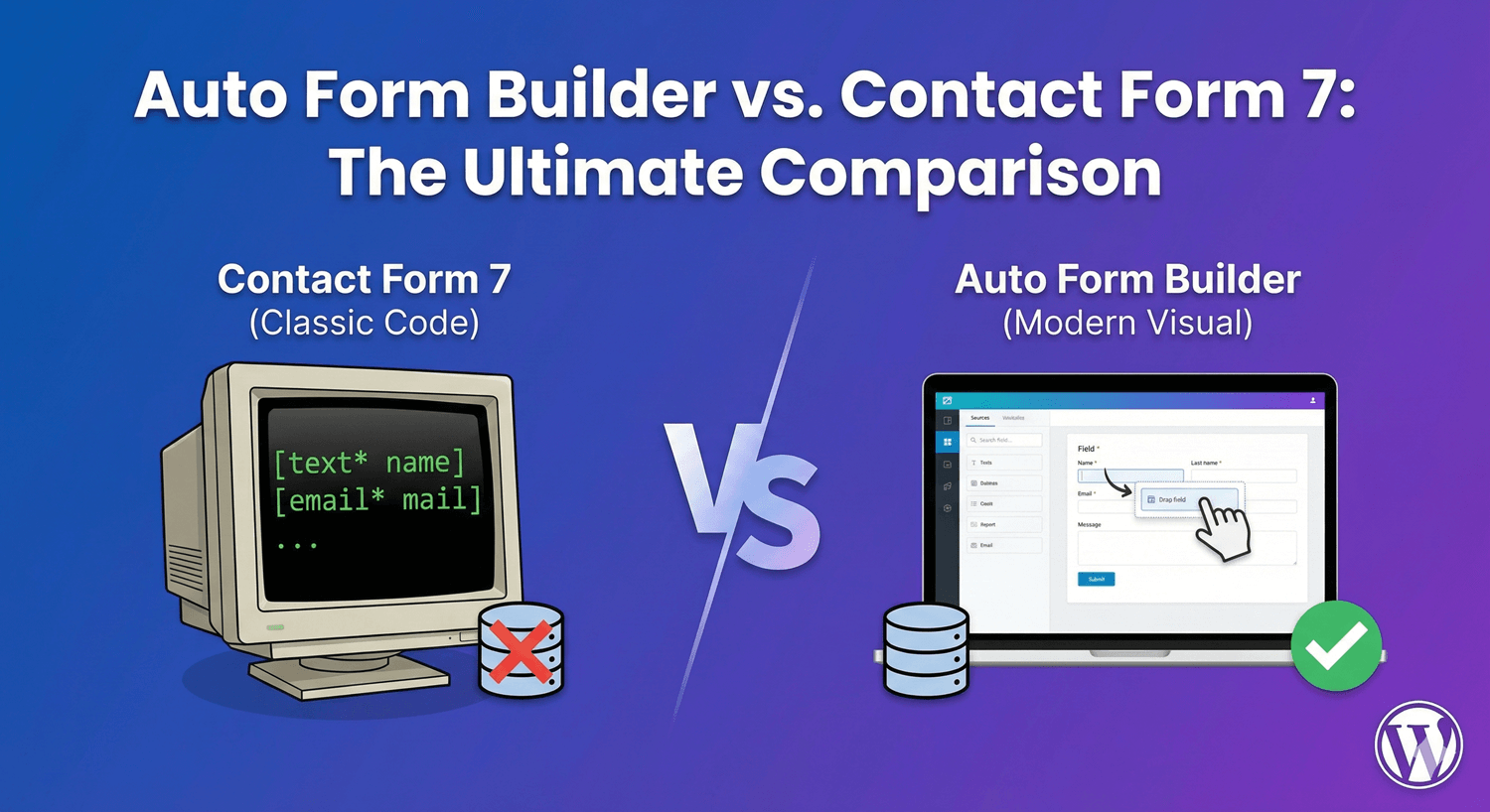 A comparison of Auto Form Builder and Contact Form 7