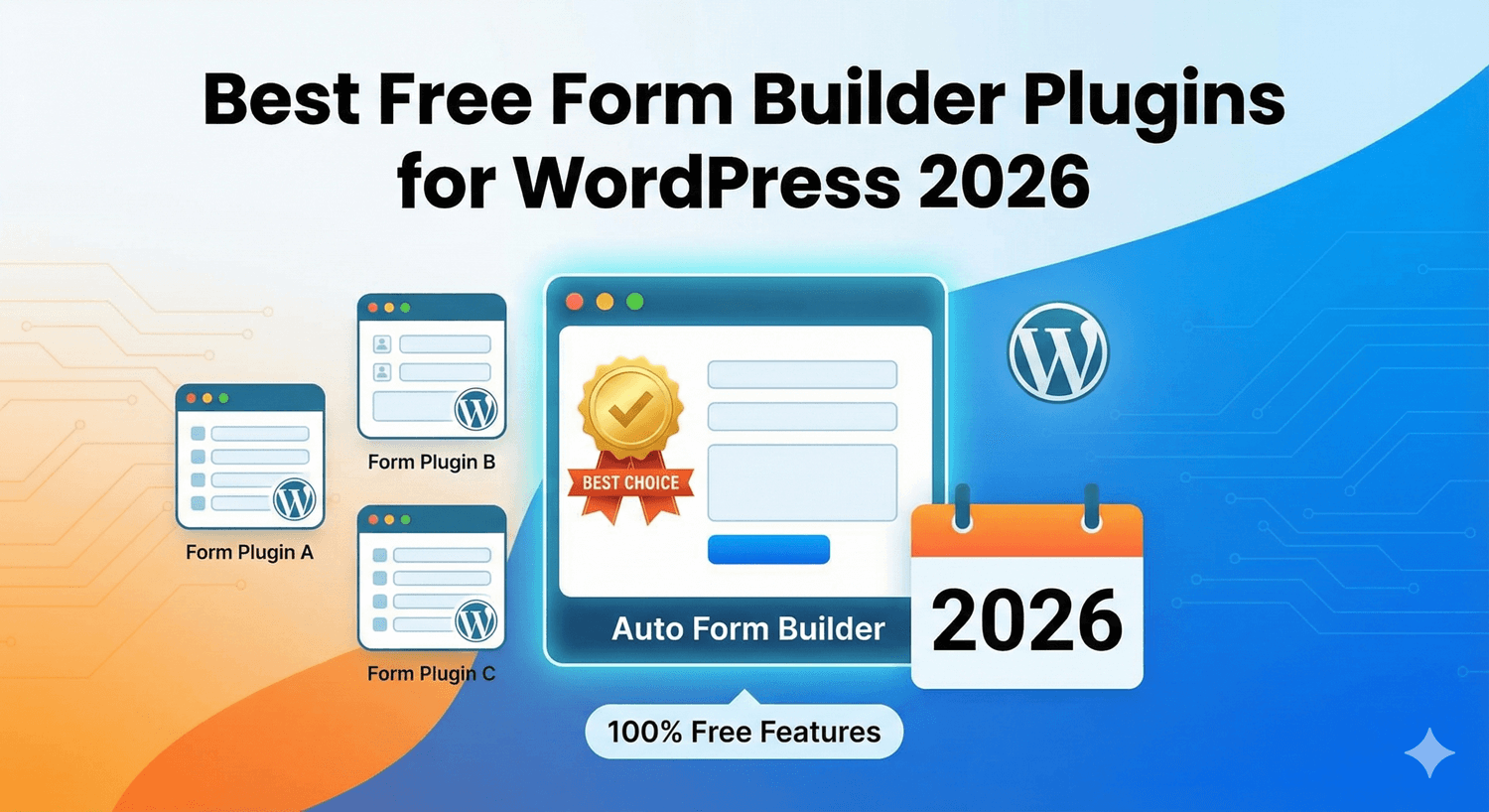 A selection of free WordPress form builder plugins compared