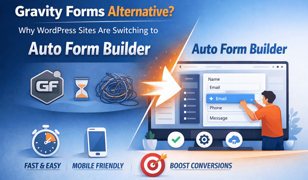 A comparison of Auto Form Builder and Gravity Forms