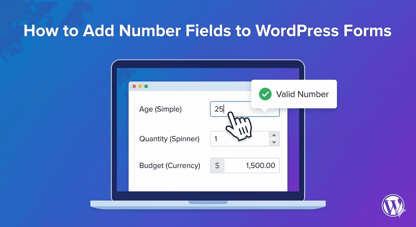 Configuring a number field's options on a WordPress form