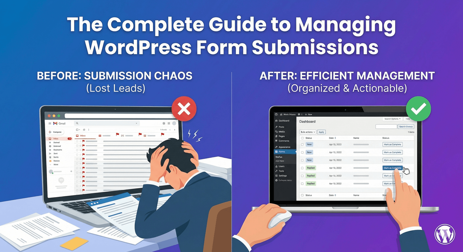 A complete submission management dashboard in WordPress