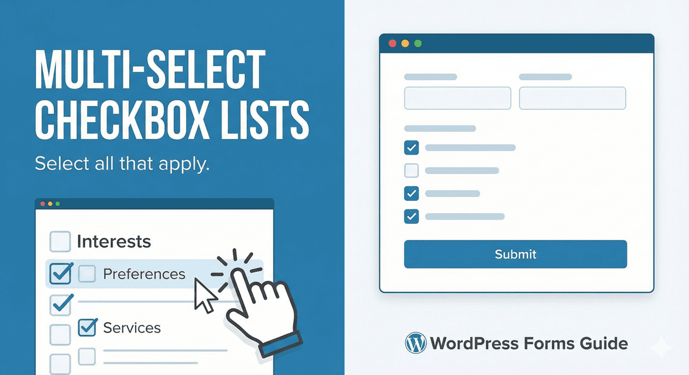 A multi-select checkbox list letting a user choose several options